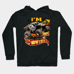 4Th Birthday Boy Monster Truck 4 Years Old For Kids Hoodie